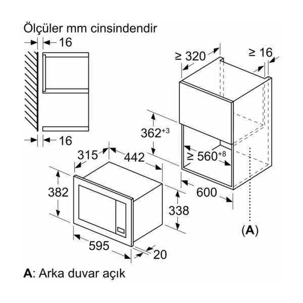 Bosch BEL623MP3 Serie 2 Ankastre Mikrodalga NeoKlasik, İnci beyazı