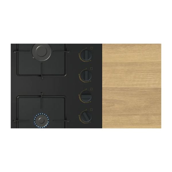 Bosch POP6C7O12O Serie 4 Gazlı Ocak 60 cm NeoKlasik, Sert cam, Siyah