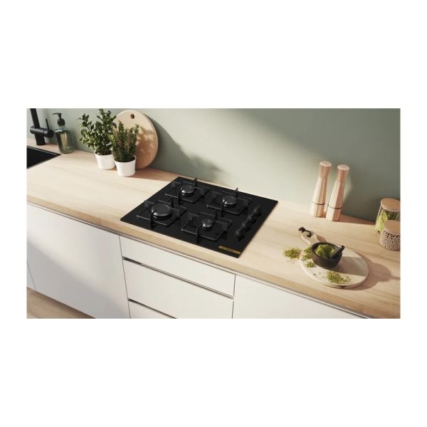 Bosch POP6C7O12O Serie 4 Gazlı Ocak 60 cm NeoKlasik, Sert cam, Siyah