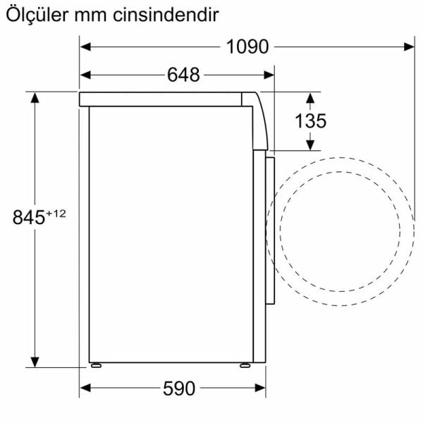 Bosch WGB254ASTR  Serie 8 Çamaşır Makinesi 10 kg 1400 dev./dak., Gümüş