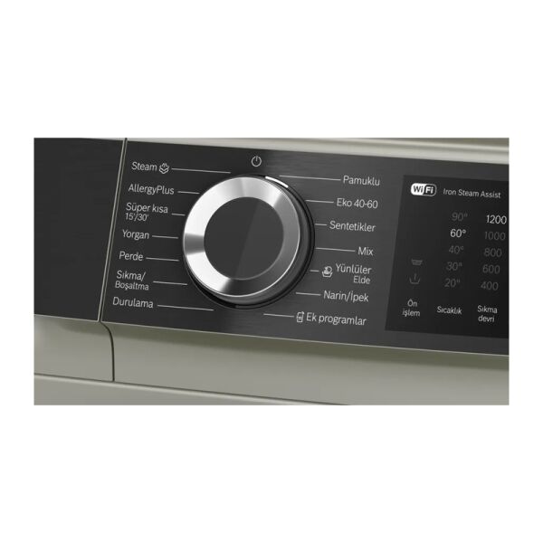 Bosch WGK252ZXTR 10 KG 1200 Devir Gümüş Çamaşır Makinesi