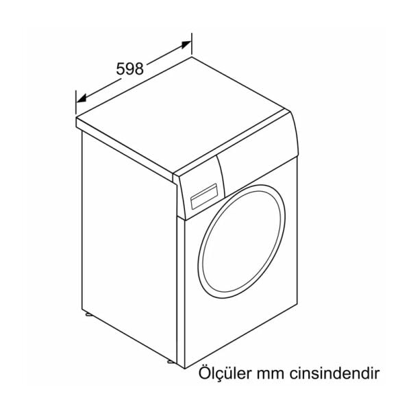 Bosch WGK252ZXTR 10 KG 1200 Devir Gümüş Çamaşır Makinesi