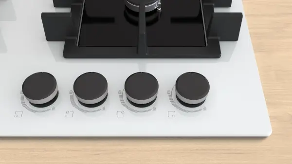 Bosch PNN6B2P40O Serie 4 Gazlı Ocak 60 cm Sert cam, Beyaz