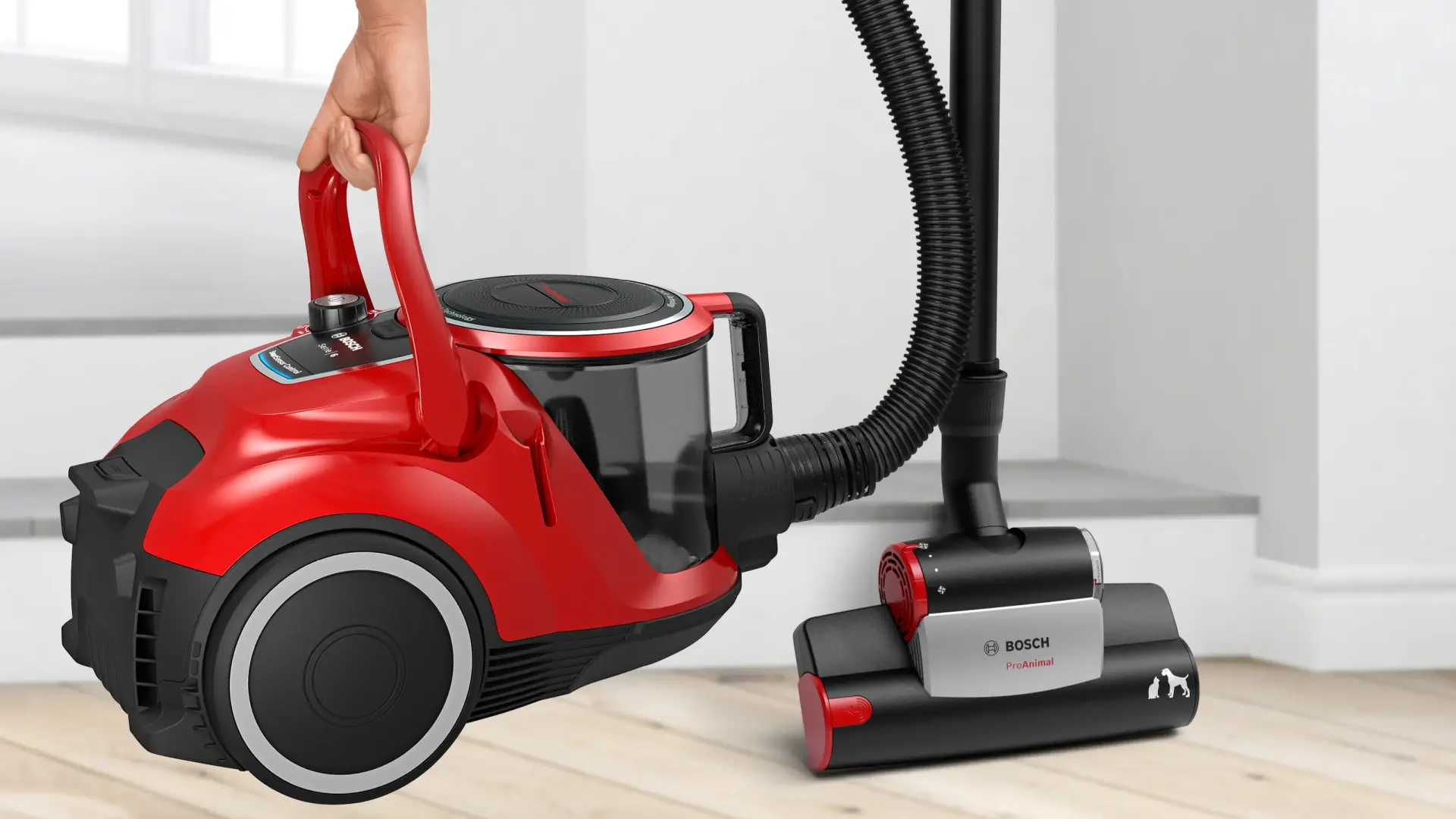 Bosch BGC41PET Serie 6 Toz torbasız Süpürge ProAnimal Kırmızı