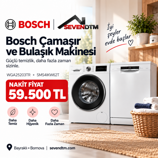 İKİLİ SET 1 (ÇAMAŞIR+BULAŞIK MAKİNESİ)