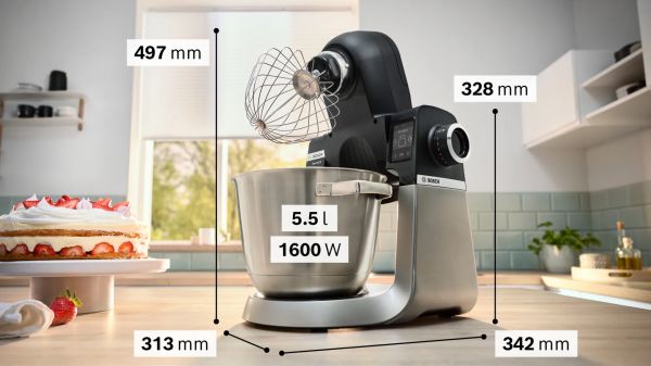 BOSCH MUMS6ZS00 Mutfak Şefi  Siyah paslanmaz çelik
