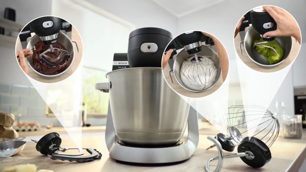 BOSCH MUMS6ZS00 Mutfak Şefi  Siyah paslanmaz çelik