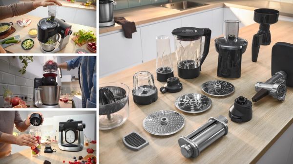 BOSCH MUMS6ZS00 Mutfak Şefi  Siyah paslanmaz çelik