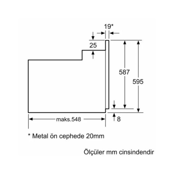 Bosch HBF534ES3T Serie 4 Ankastre Fırın